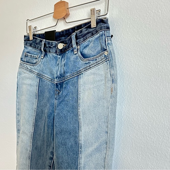 Blank NYC Blue Two Tone Split Hem High-Rise Crop Jeans Size Various - Picture 6 of 11